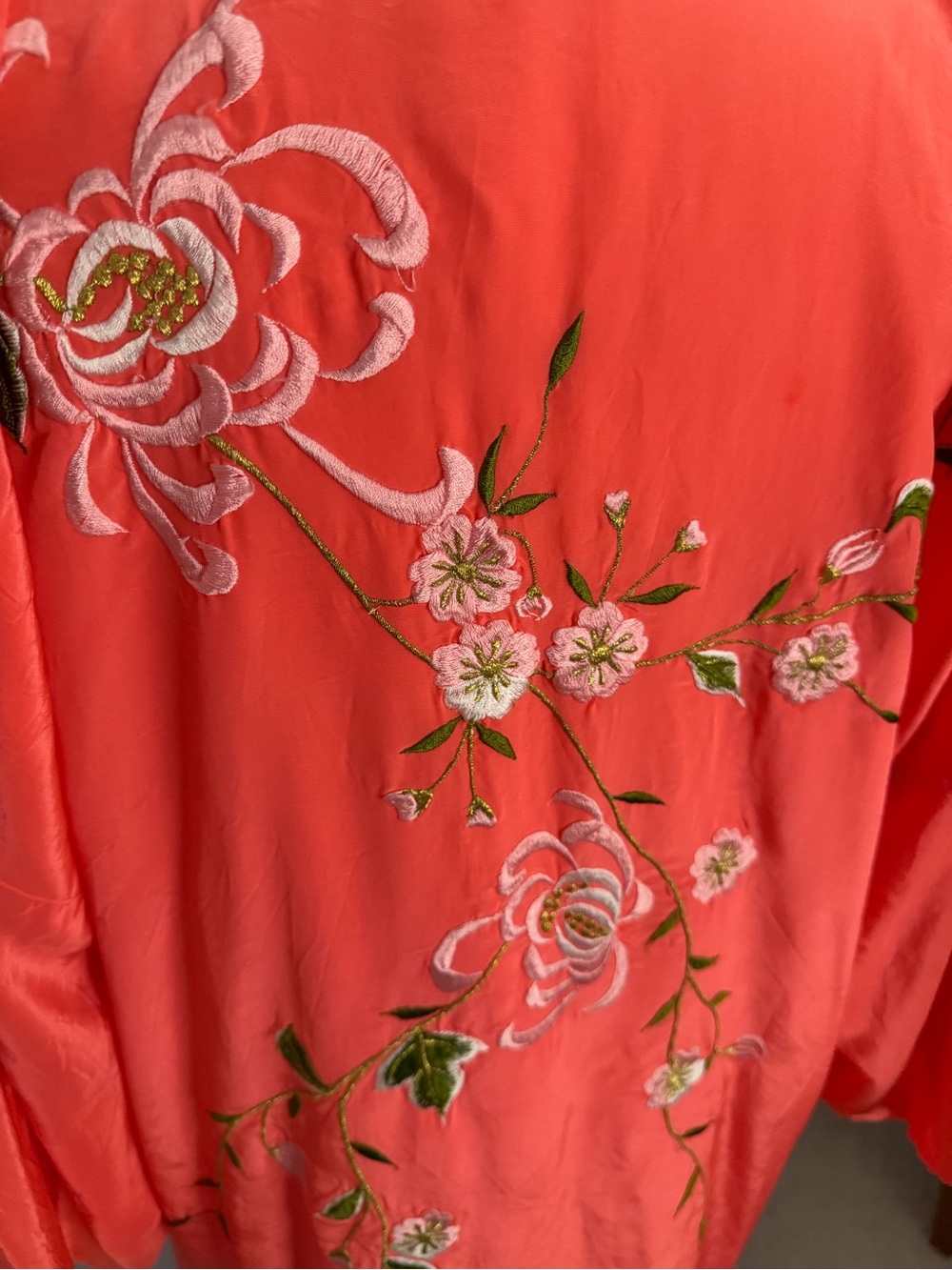 Vintage 1960s Japanese Kimono Duster with embroidery free People - Picture 3 of 12